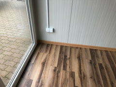 Containers Bureau mobile 20pieds recouvert en Bois ouvert et vitré sur une largeur largeur