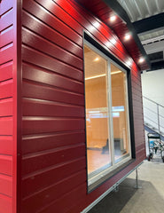 Maison mobile T1 4 saisons – 40 x 10 pi – Finition premium – Année 2025 couleur rouge