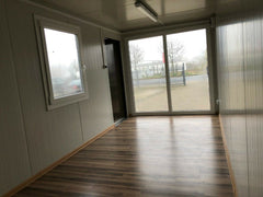 Containers Bureau mobile 20pieds recouvert en Bois ouvert et vitré sur une largeur largeur