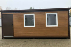 Containers Bureau mobile 20pieds recouvert en Bois ouvert et vitré sur une largeur largeur