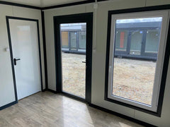 Bureau mobile 4 saisons – 40 x 8 pi – Double vitrage – Salle de bain intégrée