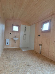 Remorque mobile 4 saisons – 20 x 8 pi – Structure acier et bois – Finition complète