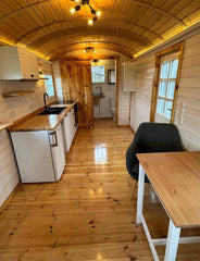 Remorque Maison Mobile en Bois avec Structure en Acier - 40 Pieds x 8 Pieds