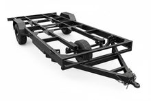 Remorque plate pour tiny house - vue avant