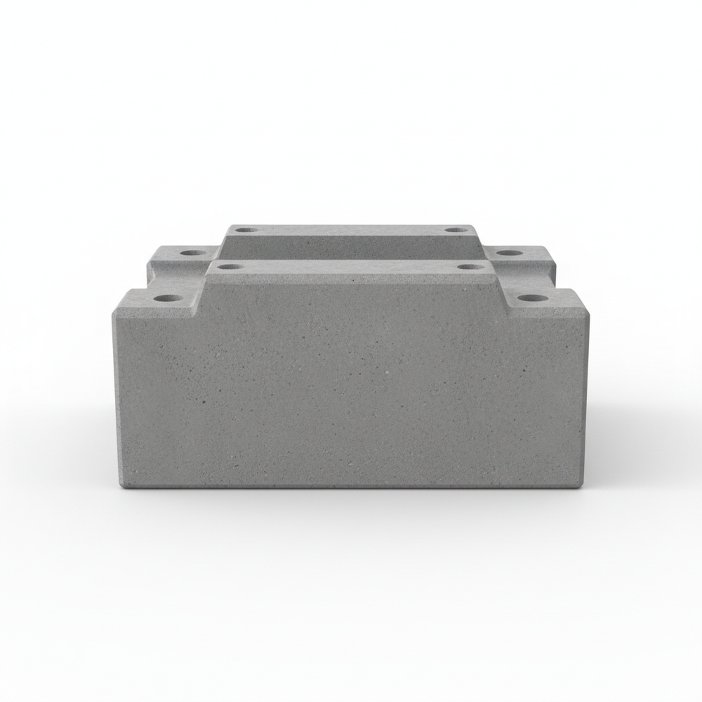 Plot béton pour conteneur - vue de face