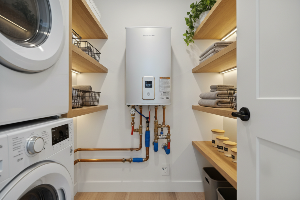 Chauffe-eau installé dans une tiny house