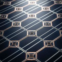 Panneau solaire - gros plan cellules photovoltaïques