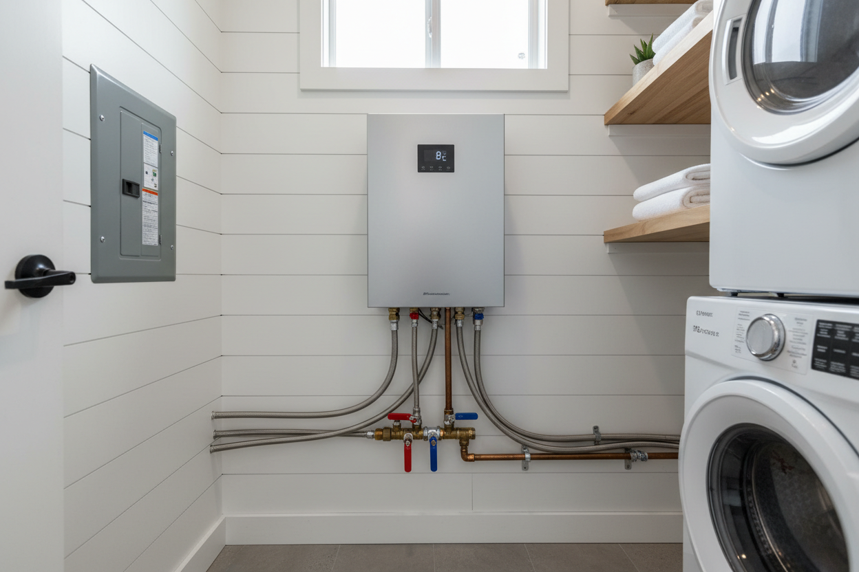 Chauffe-eau installé dans une tiny house