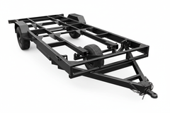 Remorque plate pour tiny house - vue avant