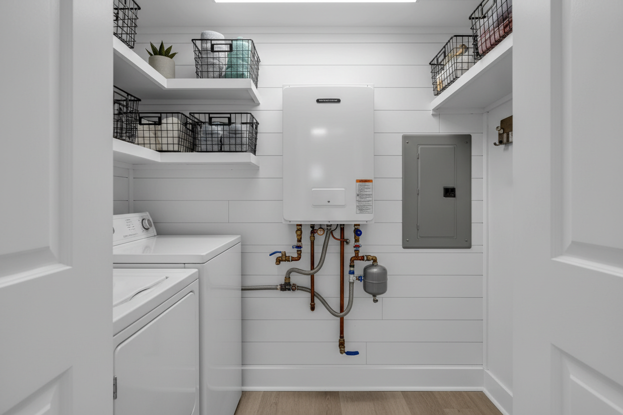 Chauffe-eau installé dans une tiny house