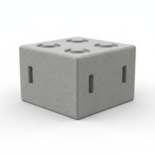 Plot béton pour conteneur - vue de face