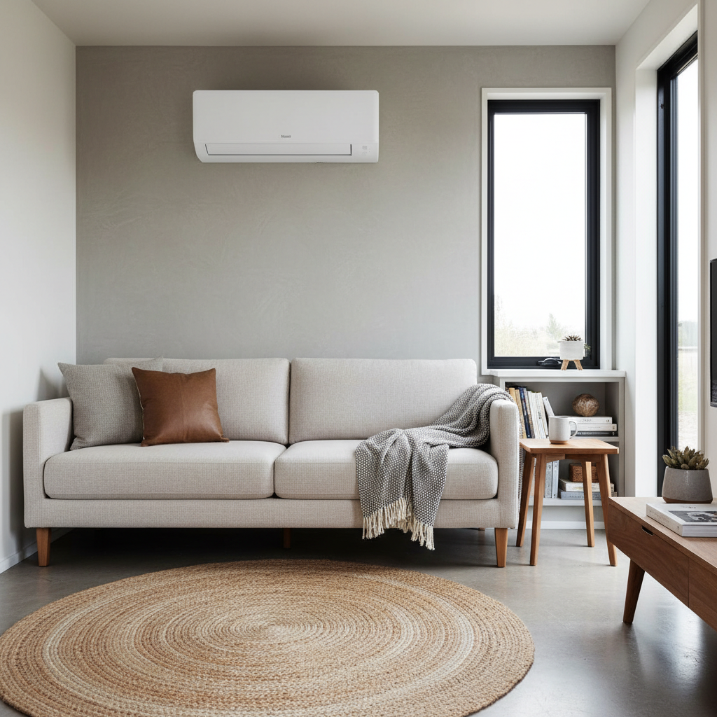 Climatiseur mini-split installé dans une tiny house